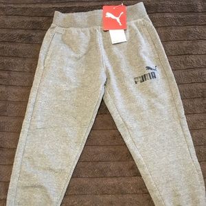 Boys Grey Puma Sweatpants